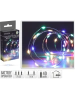 DRÔTENÉ SVETLÁ GIRLANDA NA BATÉRIE 40 VIEDOL VIACFAREBNÉ