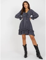 Šaty TW SK BI grafit model 21264342 - FPrice Šaty TW SK BI grafit model 21264342 - FPrice