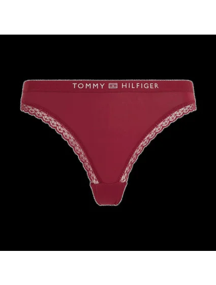Dámske čipkované nohavičky s tonálnym logom UW0UW04183-XJS - Tommy Hilfiger