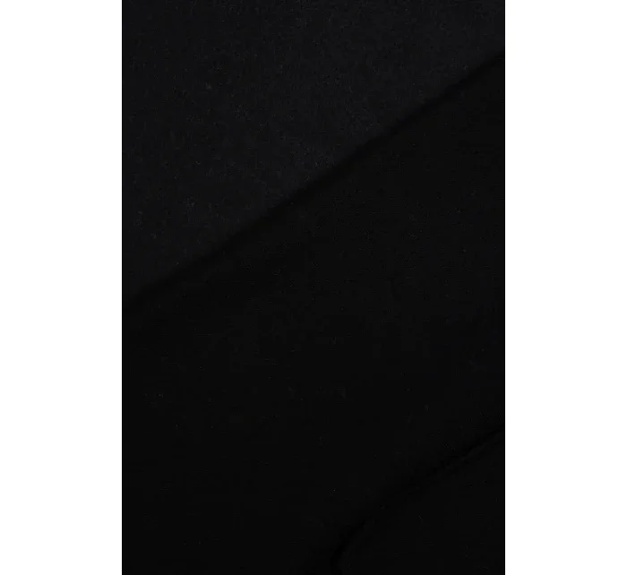 Zateplená mikina s dlouhými zády a kapucí černá