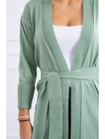 Svetr dlouhý svetr model 18748009 v pase tmavě mátový - K-Fashion