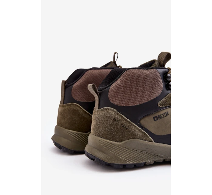 Męskie Buty Trekkingowe Ocieplane Zielone Big Star MM174333