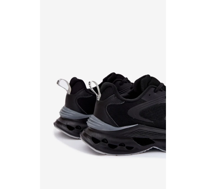 Buty Sportowe Męskie Na Platformie Big Star RR174022 Hi-Poly System Czarne