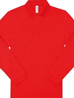 B&C My Polo 180 LSL Piqué – polokošeľa s dlhým rukávom 01.U425 červená