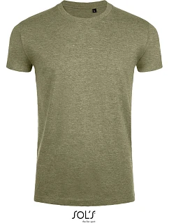 Pánske tričko SOL'S Imperial Fit „Slim Fit“ 25.0580, melírovaná khaki