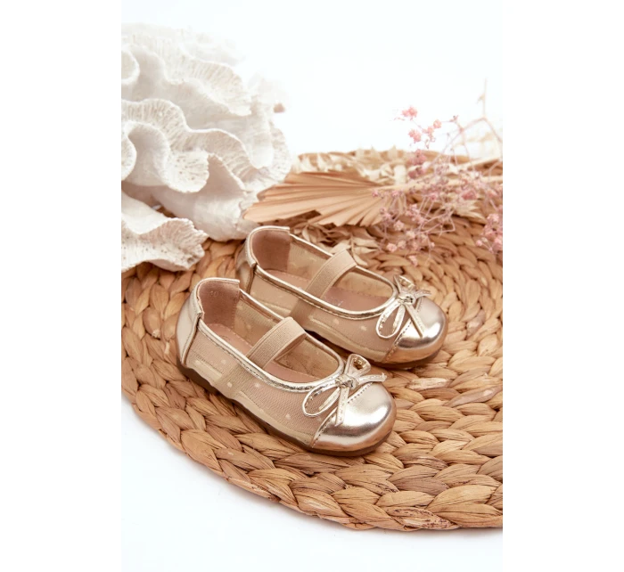 Dětské s mašlí Zlaté model 21663116 - Boto