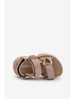 Dziecięce Sandałki Zapinane Na Rzepy Beżowe Orretta Dziecięce Sandałki Zapinane Na Rzepy Beżowe Orretta