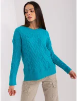 Sweter AT SW  turkusowy model 18909238 - FPrice