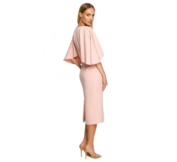 M700 Puzdrové šaty s kimonovými rukávmi - čierne