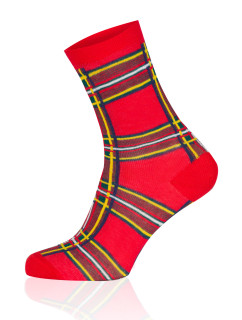 Dlhé ponožky SANTA - červené/farebné