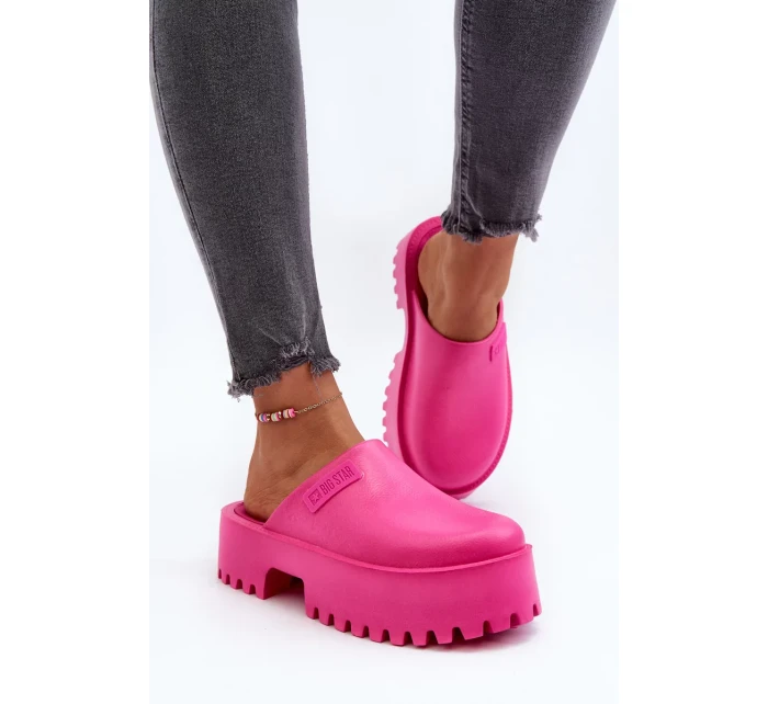 Dámské žabky na masivní podrážce Big Star model 20434757 Fuchsia - Big Star Shoes Dámské žabky na masivní podrážce Big Star model 20434757 Fuchsia - Big Star Shoes