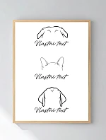 Personalizovaný magický fotorámik – 30x40 – zvieracie uši