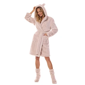 Dámské teplé ponožky model 22022620 Pudr růžová L&L - L&L Dámské teplé ponožky model 22022620 Pudr růžová L&L - L&L