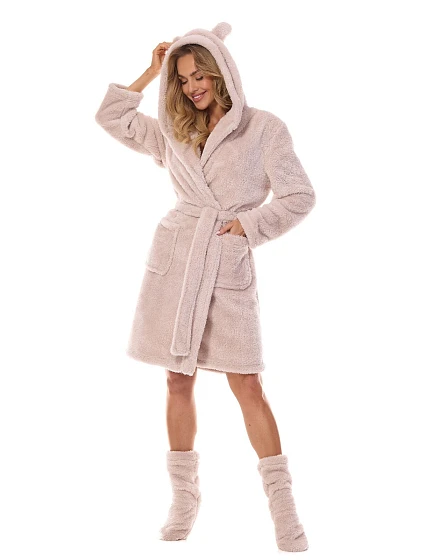 Dámské teplé ponožky model 22022620 Pudr růžová L&L - L&L