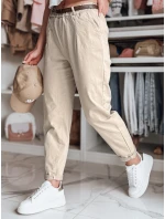 Dámské kalhoty chinos s páskem light beige Dstreet model 21986508 - FashionStreet