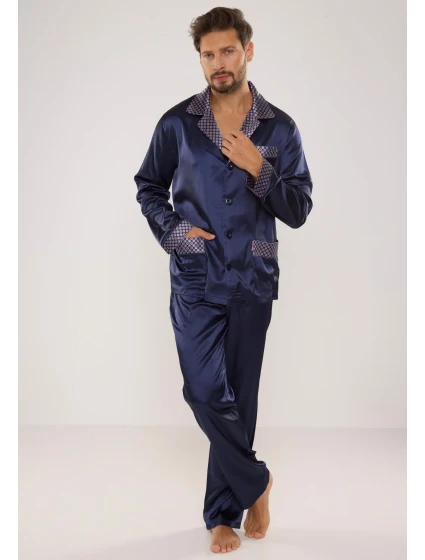 Pánske saténové pyžamo DE LAFENSE 939