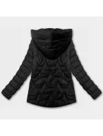 Ľahká čierna dámska prešívaná bunda s kapucňou J Style (16M9263-392) Ľahká čierna dámska prešívaná bunda s kapucňou J Style (16M9263-392)
