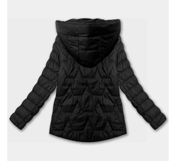 Ľahká čierna dámska prešívaná bunda s kapucňou J Style (16M9263-392) Ľahká čierna dámska prešívaná bunda s kapucňou J Style (16M9263-392)