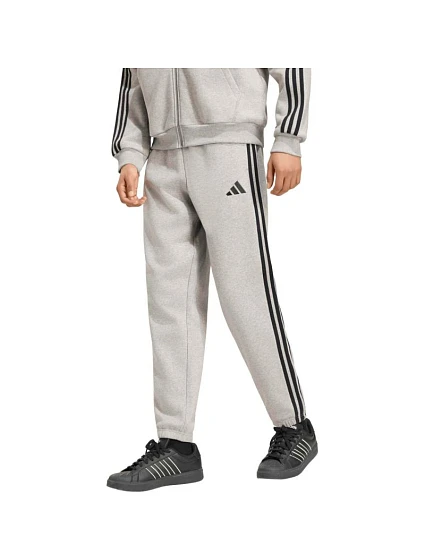 Pánske nohavice adidas Essentials 3-Stripes Fleece Tapered Cuffed, sivé, KY4127 Pánske nohavice adidas Essentials 3-Stripes Fleece Tapered Cuffed, sivé, KY4127