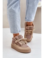 Śniegowce Damskie Big Star OO274A532 Beżowe Śniegowce Damskie Big Star OO274A532 Beżowe