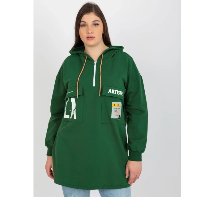 Mikina RV BL model 18385423 tmavě zelená - FPrice Mikina RV BL model 18385423 tmavě zelená - FPrice