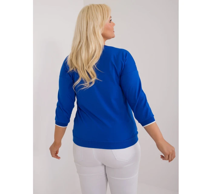 Bluzka RV BZ model 19920672 kobaltowy - FPrice Bluzka RV BZ model 19920672 kobaltowy - FPrice