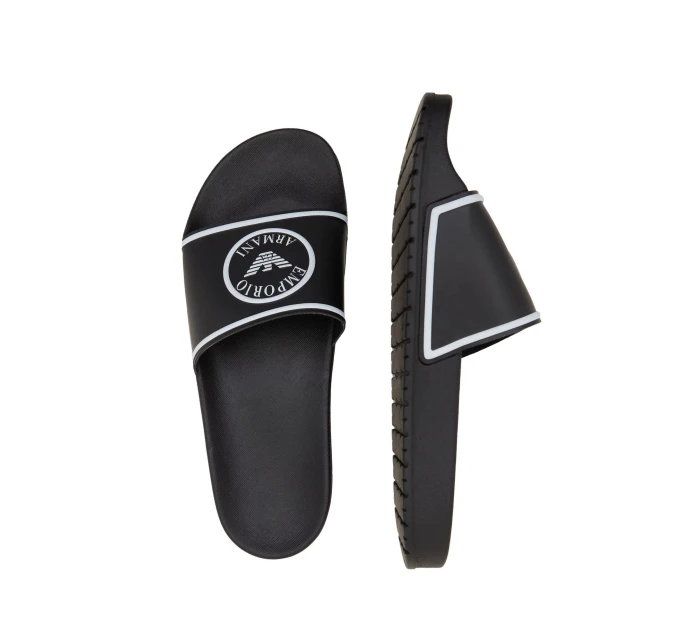 Pánské nazouváky černobílé model 19009221 - Emporio Armani Pánské nazouváky černobílé model 19009221 - Emporio Armani