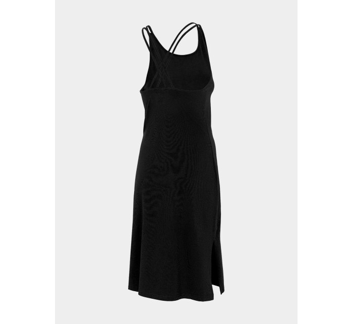 Dámske pletené šaty H4L21-SUDD013 čierne - 4F