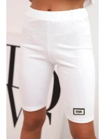 Dámsky bavlnený set s krátkym rukávom a šortkami biely Dámsky bavlnený set s krátkym rukávom a šortkami biely