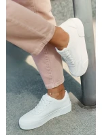 Niskie Sneakersy Z Eko Skóry Big Star RR274303 Białe
