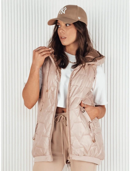 Dámská prošívaná vesta zlatá Dstreet model 21972292 - FashionStreet