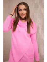 Sveter s obálkou dole svetlo ružový