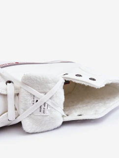 Damskie Wysokie Ocieplane Trampki Cross Jeans KK2R4044C Białe