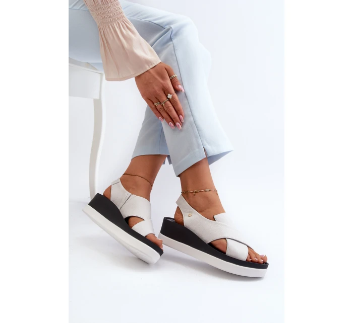 Kožené Sandály Na Bílé model 21659203 - Zazoo