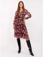 Sukienka IT SK bordowy model 21494216 - FPrice Sukienka IT SK bordowy model 21494216 - FPrice