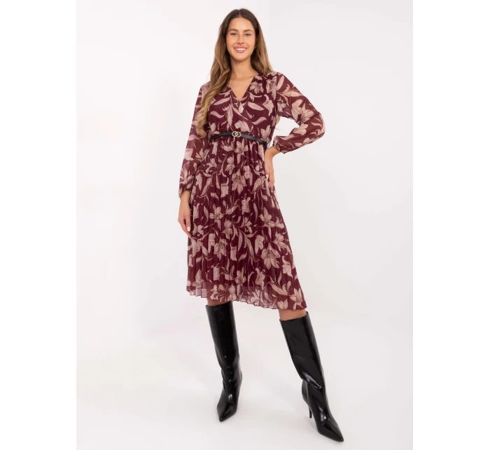 Sukienka IT SK bordowy model 21494216 - FPrice Sukienka IT SK bordowy model 21494216 - FPrice