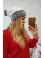 Milano fleecová čiapka K203 ecru+grey