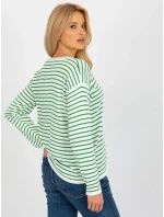 Dámsky sveter LC SW 6006 .22 biele a zelené - FPrice