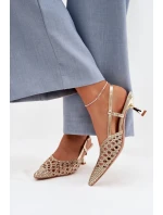 Sandále na podpätku model 225224 Vykročte štýlovo