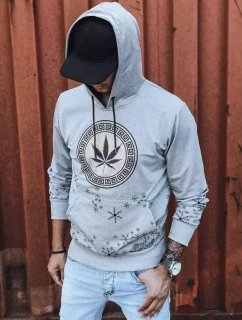Pánská šedá mikina s potiskem Dstreet model 21965683 - FashionStreet