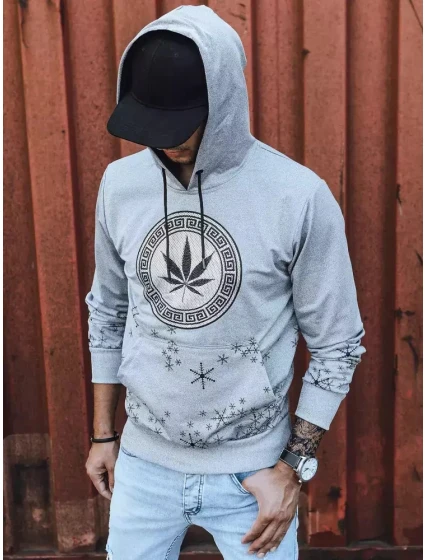 Pánská šedá mikina s potiskem Dstreet model 21965683 - FashionStreet Pánská šedá mikina s potiskem Dstreet model 21965683 - FashionStreet