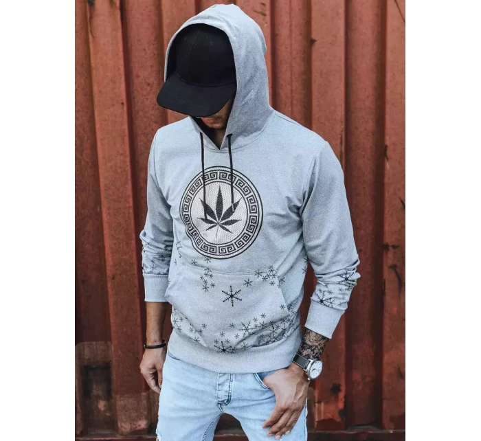 Pánská šedá mikina s potiskem Dstreet model 21965683 - FashionStreet Pánská šedá mikina s potiskem Dstreet model 21965683 - FashionStreet