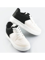 Bielo-čierne dvojfarebné dámske tenisky sneakers (XWH2120X)