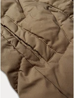 Dámska bunda bez rukávov s kožušinovou kapucňou J Style Dark Beige (16M9172-84) Dámska bunda bez rukávov s kožušinovou kapucňou J Style Dark Beige (16M9172-84)
