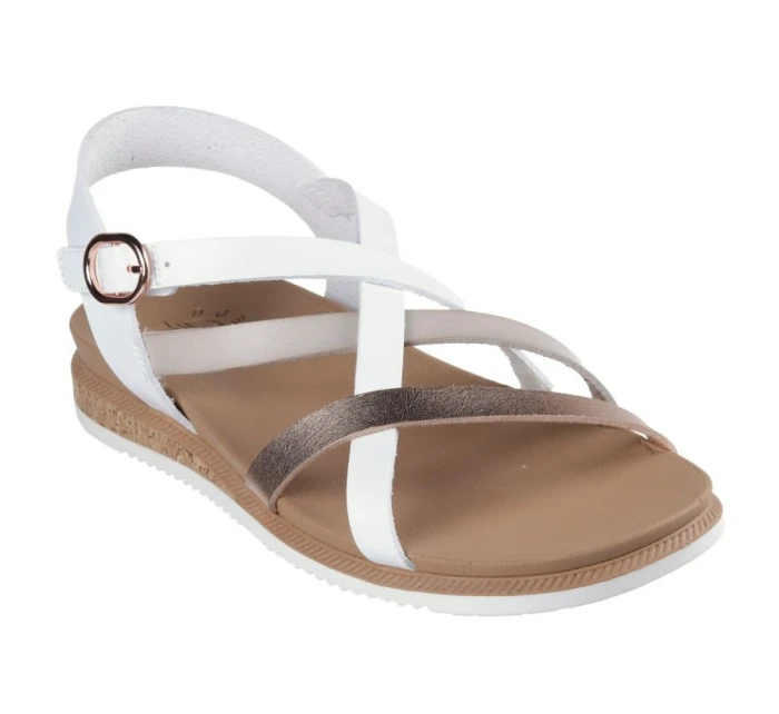 Dámske sandále Skechers Bobs Desert Kiss Low - Peak Rank W 114709-WHT