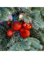 DEKORATÍVNE PLASTOVÉ OZDOBY BEZPEČNÉ 6KS 80MM ČERVENÉ