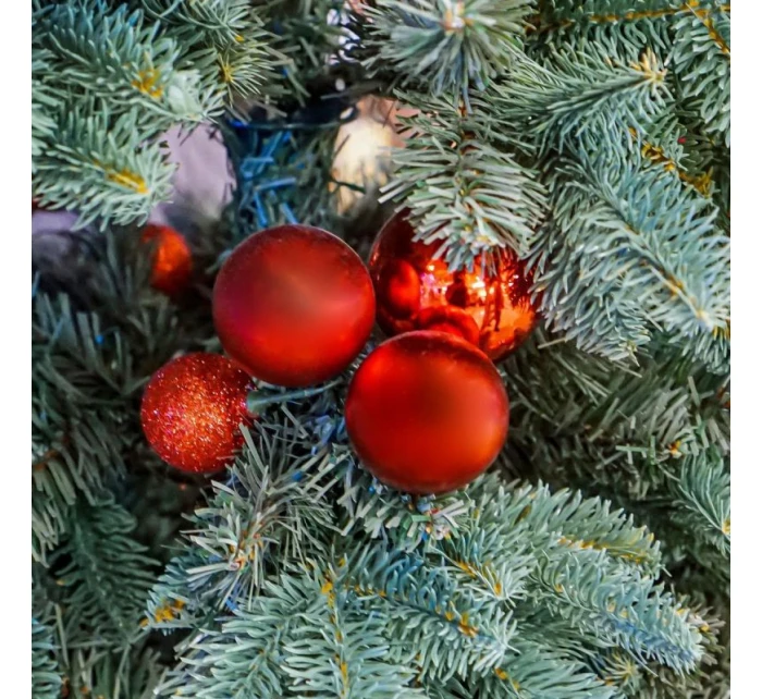 DEKORATÍVNE PLASTOVÉ OZDOBY BEZPEČNÉ 6KS 80MM ČERVENÉ