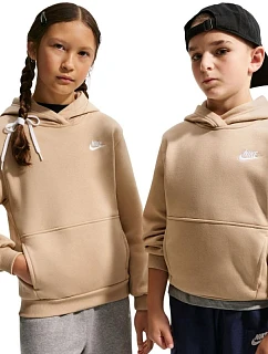Dětská mikina Nike Sportswear Club Fleece, béžová, FD3000 286