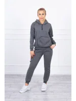 Zateplená súprava s ozdobným vreckom grafitová melanž Zateplená súprava s ozdobným vreckom grafitová melanž