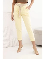 Kalhoty Punto s páskem žluté